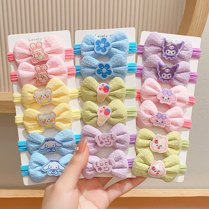 Wholesale Kulomi Children's Rubber Band Little Girl Hair Ring High Elasticity Does Not Hurt The Hair Girls Bun Head Rubber Band Hair Accessories JDC-HS-Wangl005