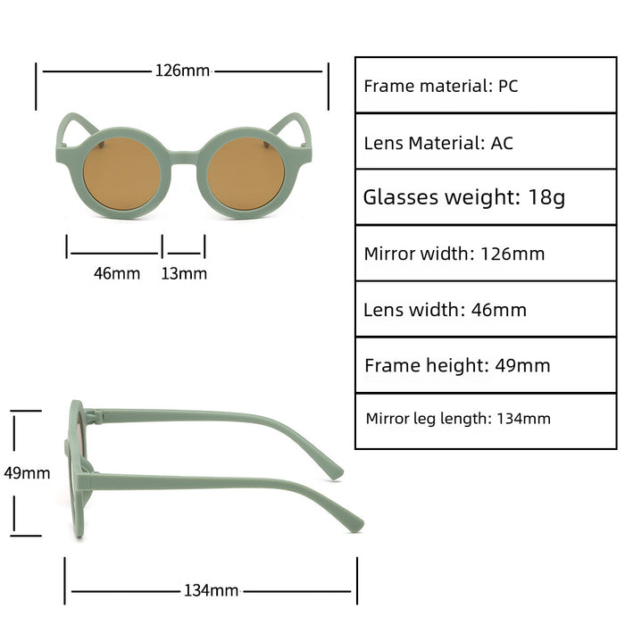 Wholesale Children's sunglasses, sunshade sunglasses, baby fashion, UV protection, cute cartoon round glasses