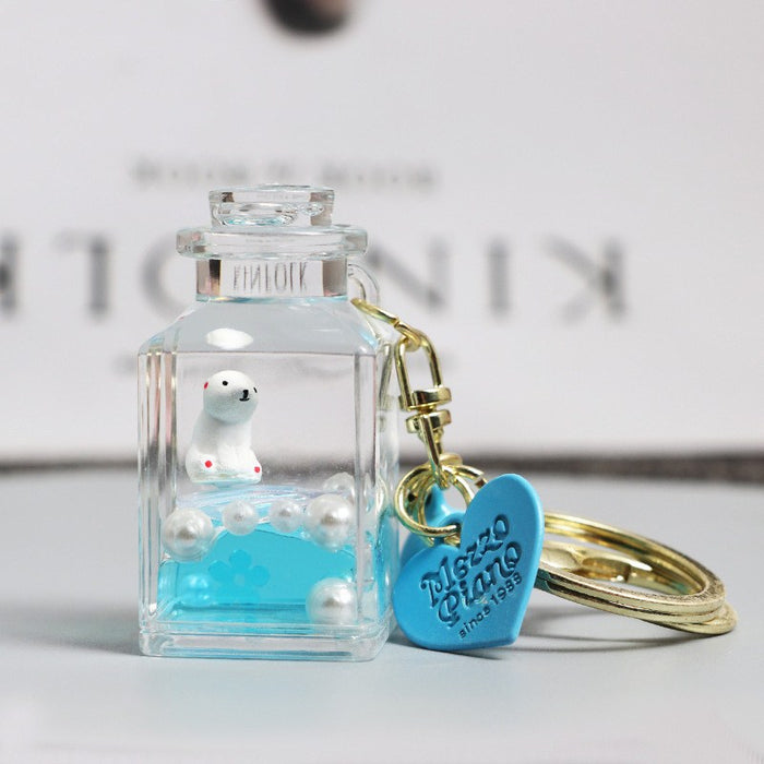 Wholesale Oil-Infused Ocean Drift Sand Keychain Floating Exquisite Car Key