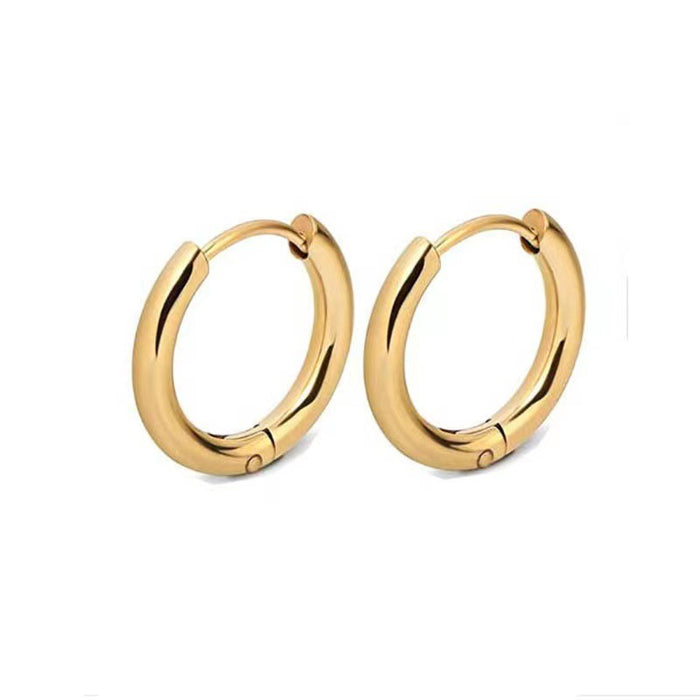 Wholesale geometric shaped ear buckle titanium steel earrings