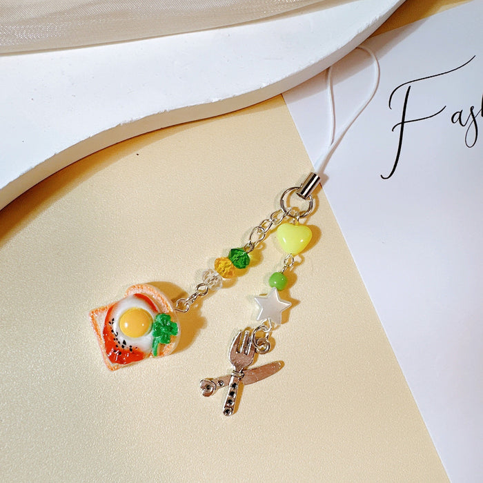 Wholesale Beaded Pendant Cute Girl Heart Mobile Phone Chain Bag Accessories