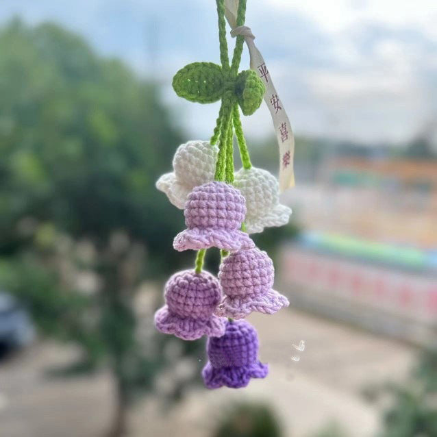 Wholesale lily pendant cute Mori finished handmade bag key gradient pendant