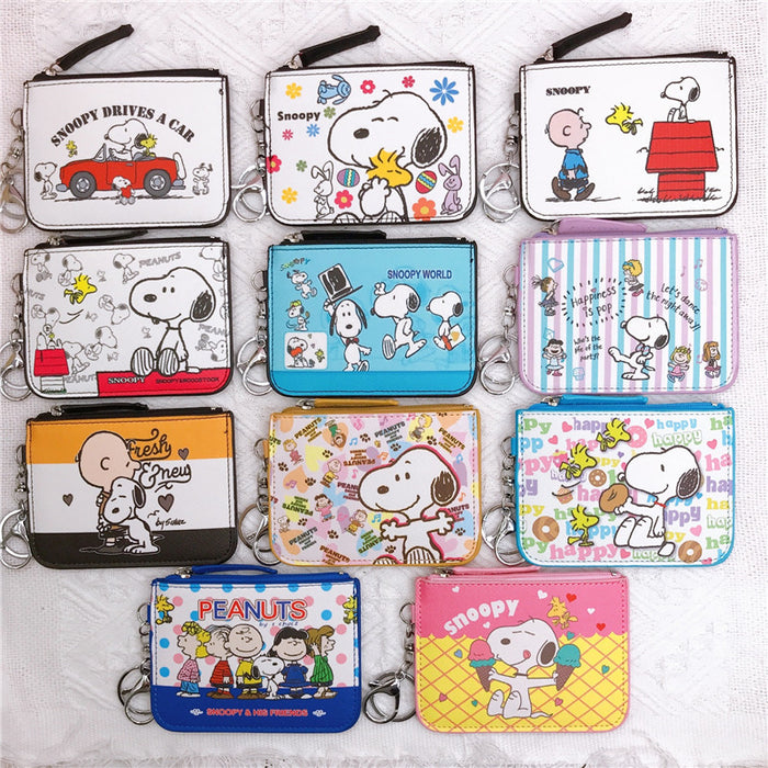 Wholesale Student Cartoon Leather Wallet with Keychain