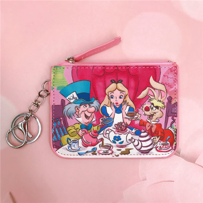 Wholesale PU Cartoon Printing with Key Ring Card Holder Coin Purse JDC-WT-YaLL019