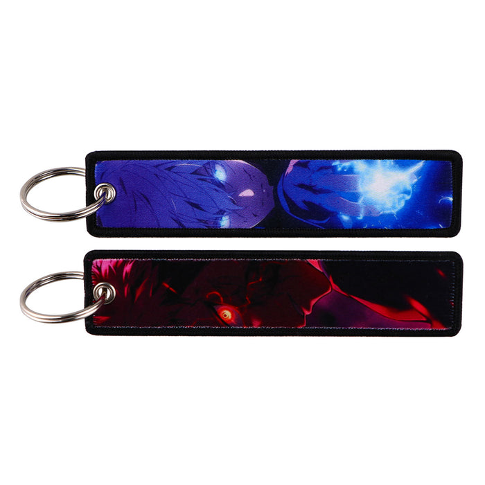 Wholesale  Woven Label Keychain Lanyard Office Id Badge Woven Fabric Accessory Pendant