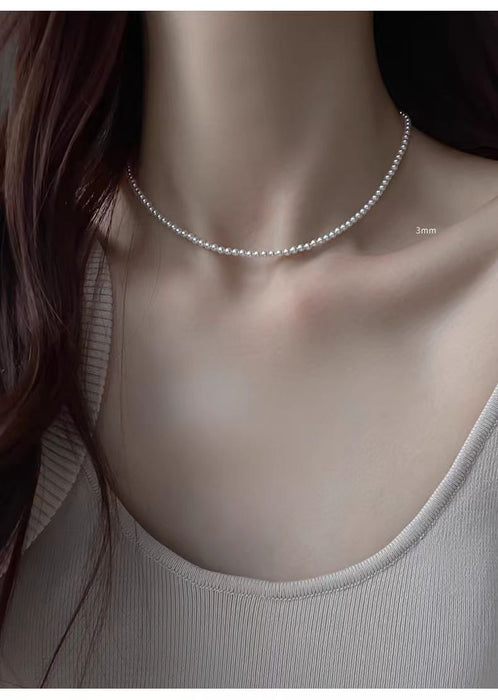 Wholesale 3m pearl pearl Australian white round flawless strong light necklace