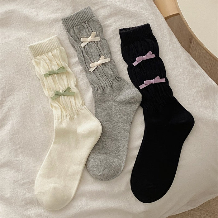 Wholesale Bow socks, mid length socks, long socks, pile socks
