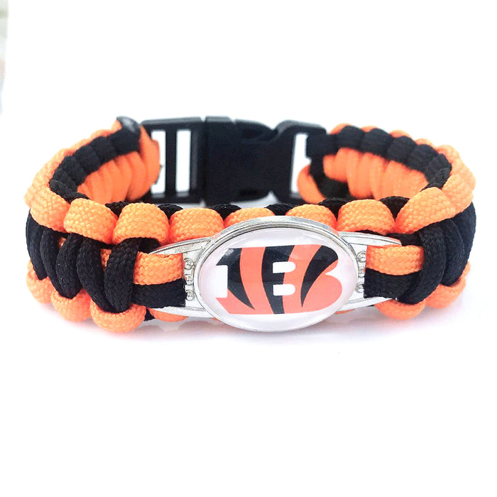 Wholesale Football  Alloy Buckle Woven Bracelet