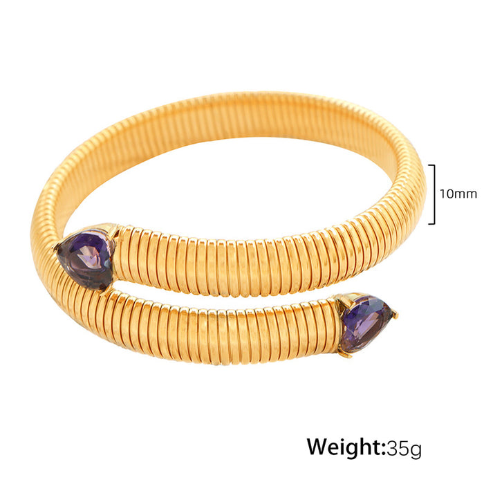 Wholesale Small niche design titanium steel bracelet, fashionable and exaggerated, personalized and high-end