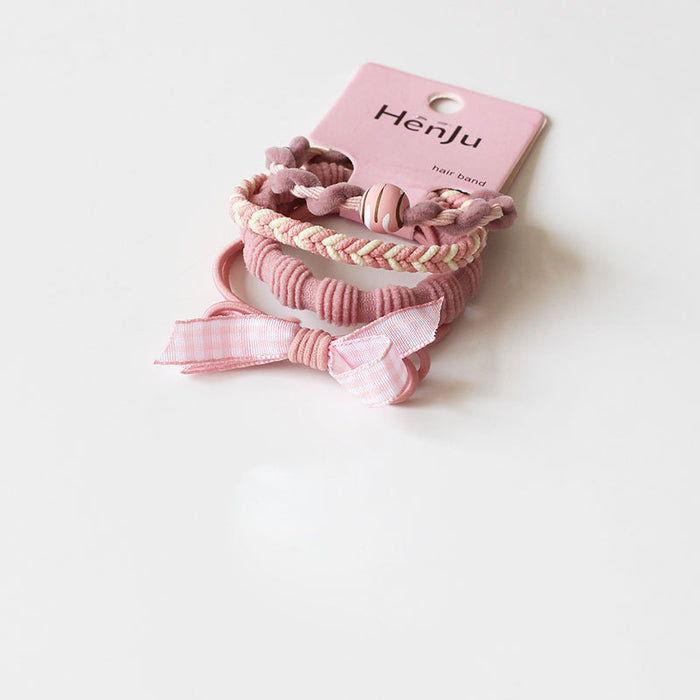 Wholesale New atmosphere without damaging hair headband set, milk coffee color high elasticity plaid headband new