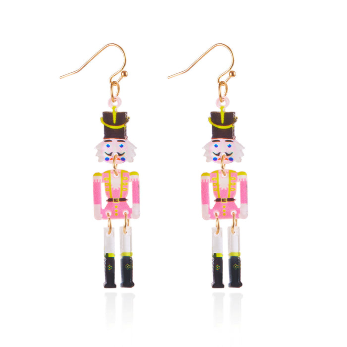 Wholesale Christmas series earrings fashionable and versatile Christmas love elk acrylic earrings