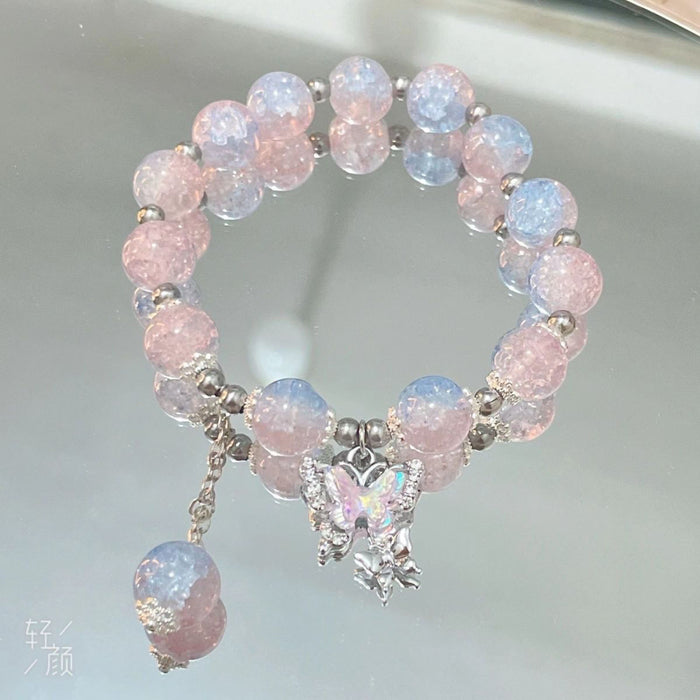 Wholesale Butterfly glass bracelet and glass bracelet