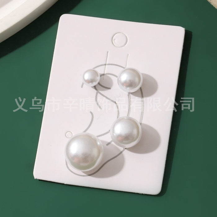 Wholesale  Elegant Pearl Magnetic Ear Clip Women's  Red Ear-less Holes Magnet Earrings Punch-free Ear Jewelry