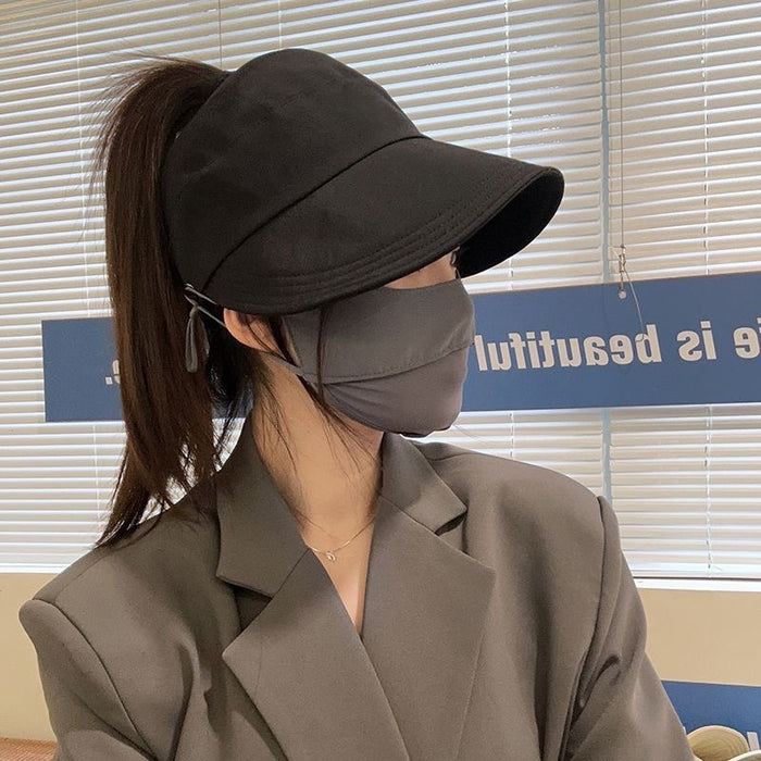 Wholesale Summer new horsetail sunscreen cap all-match breathable quick-drying cap empty sun fisherman hat