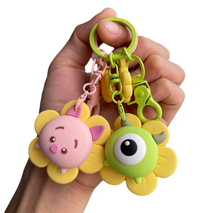 Wholesale Rotating keychain, cute doll bag pendant, hanging decoration, car keychain, smiling face style