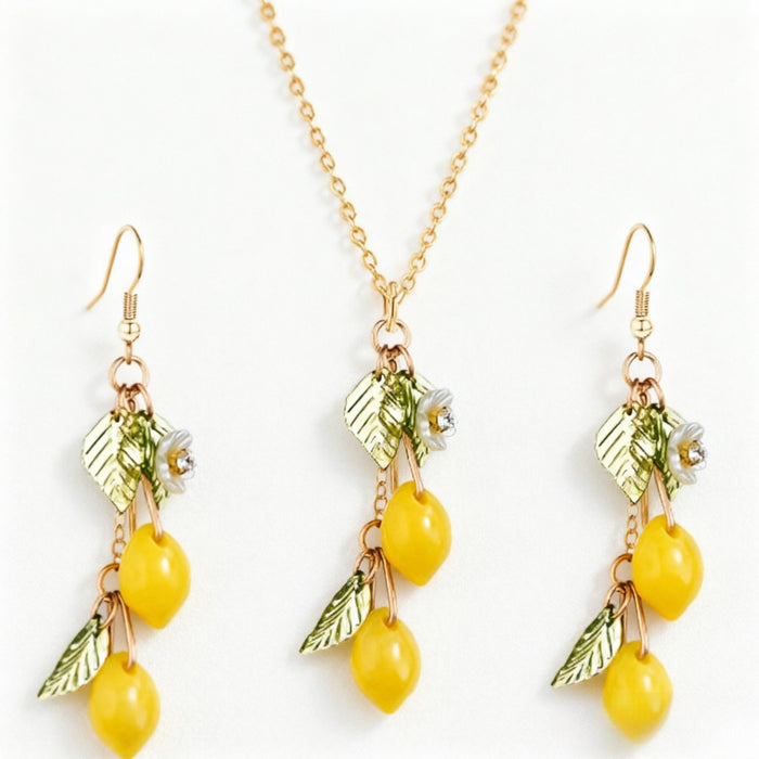 Wholesale Plastic Resin Lemon Earrings Handmade Fruit Jewelry Trendy Summer Fashion Accessory