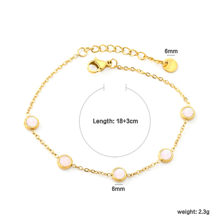 Wholesale Colorful cat' s eye bracelet tiger' s eye stone bracelet stainless steel round snake chain bracelet