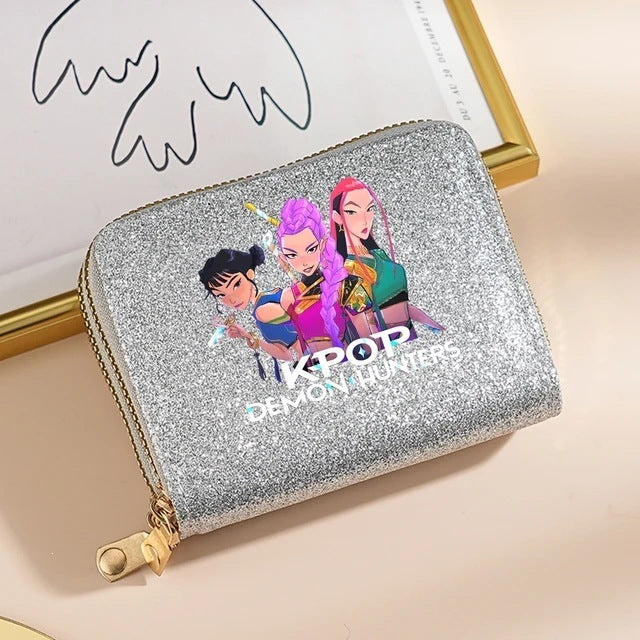 Wholesale Kpop Devil Hunter Sequin Wallet For Women Shiny Coin Purse Korean Style Party Fashion Accessory
