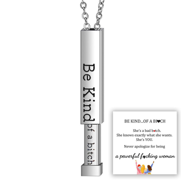 Wholesale 3D pendant necklace, stretchable stainless steel 3D vertical necklace