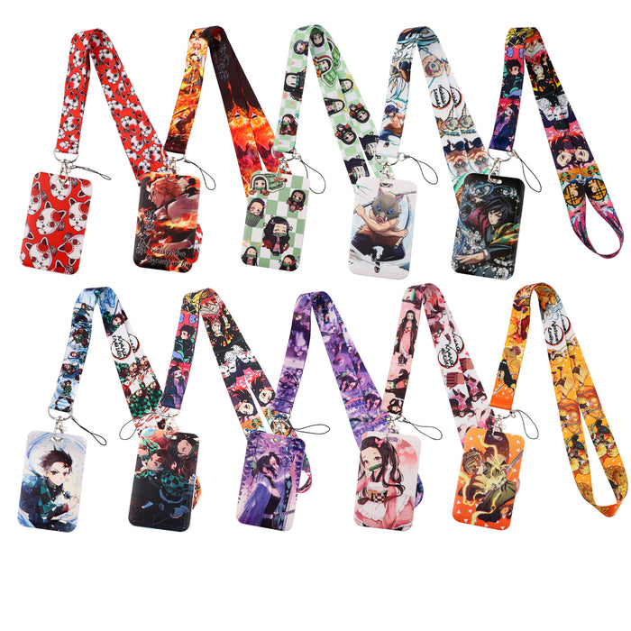 Wholesale 10 pcs Cartoon lanyard anti-loss hard shell keychain