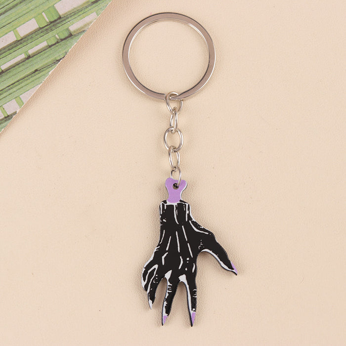 Wholesale Skull Love Claw Breaking Acrylic Keychain Horror Personality Poison Hanging Jewelry