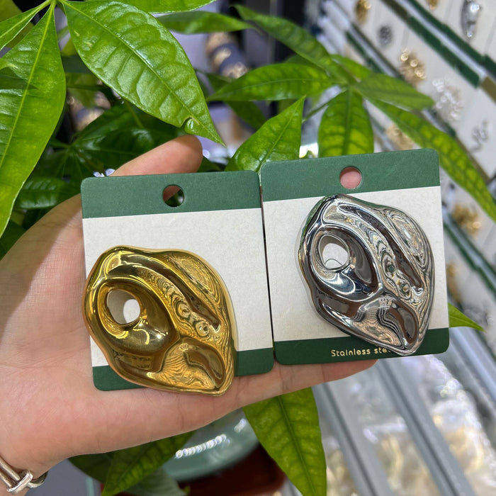 Wholesale Stainless Steel Irregular Brooch Fashion Versatile Design Pin Collar Accessories