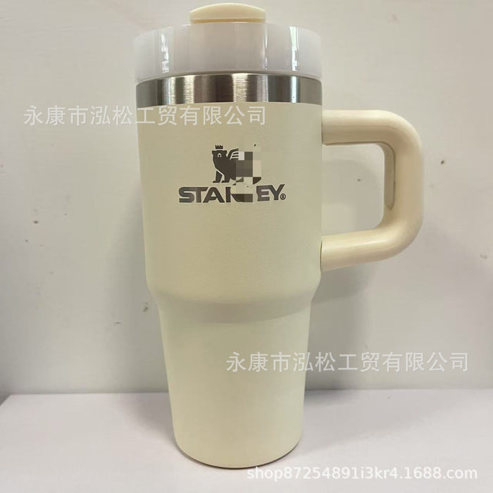 Wholesale stainless steel vacuum beer mug with handle for car children' s car handle cup