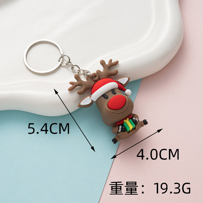 Wholesale Cute Christmas PVC Keychains JDC-KC-Wenma009