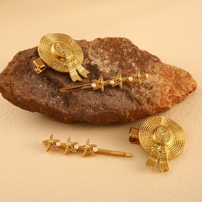 Wholesale Stainless steel hair clip, fashionable Haibei design, women's bangs, edge clips, hair accessories, high-end sense, color preservation wholesale