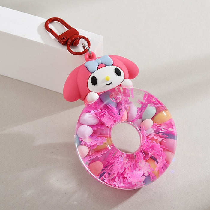 Wholesale Cartoon Quicksand Swim Ring Keychain
