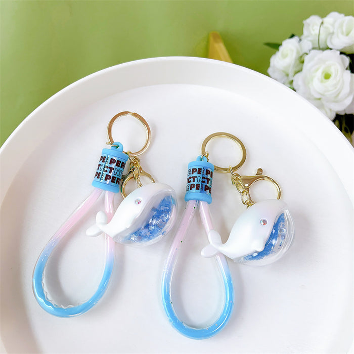 Wholesale Cute Dolphin Dolphin Creative Whale Keychain Cartoon Women Bag Pendant Couple Small Gift