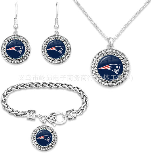 Wholesale Rugby Bracelet Necklace Earring Set
