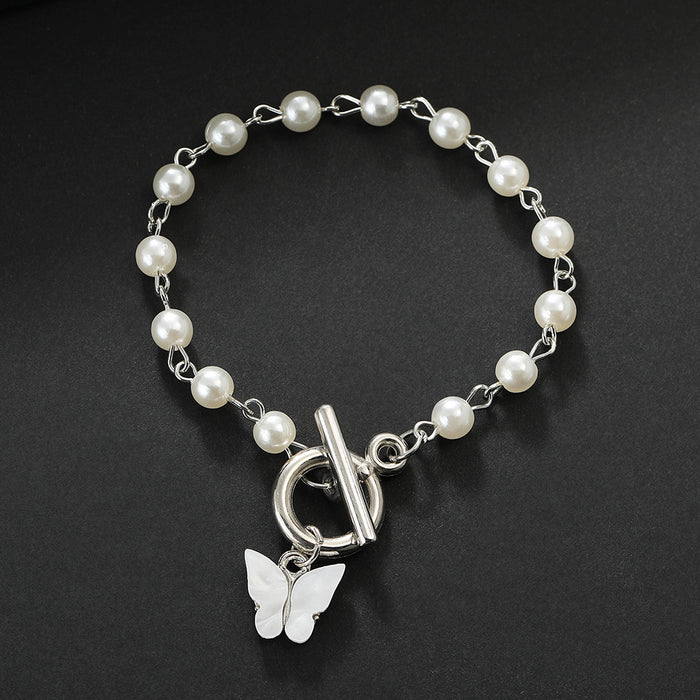 Wholesale Pearl Buckle Butterfly Bracelets