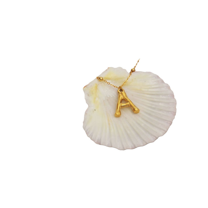 Wholesale Ocean Series Necklace Women's 18k Gold-plated Stainless Steel Conch Sea Star Color-free Necklace