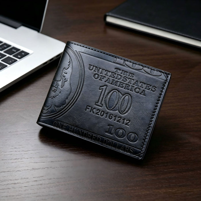 Wholesale Retro Men' s Bifold Wallet - Faux Leather Letter Pattern Multiple Card Slots - Fashion Accessory MOQ≥2