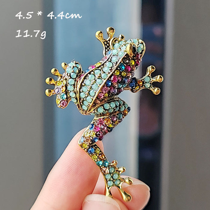 Wholesale full diamond  frog brooch  corsage accessories
