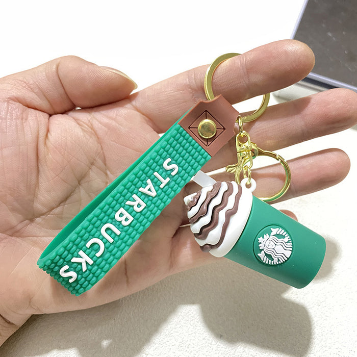 Wholesale Keychain doll car pendant doll bag milk tea cup key chain