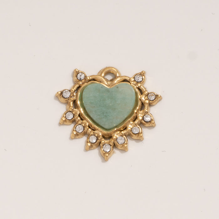 Wholesale Fashion and personalized stainless steel pendant Devil's Eye natural stone heart pendant wholesale