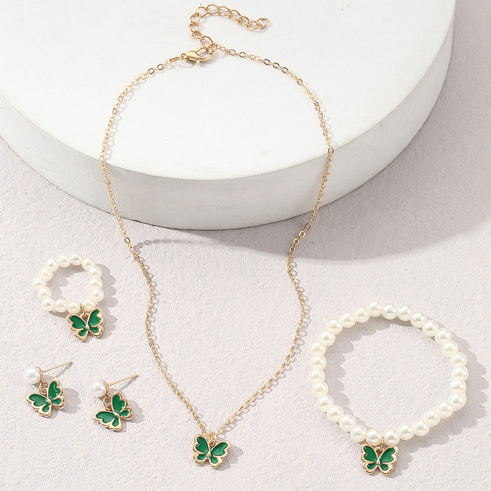 Wholesale Butterfly Non-fading Necklace Set Combination JDC-NE-Zhuoa002