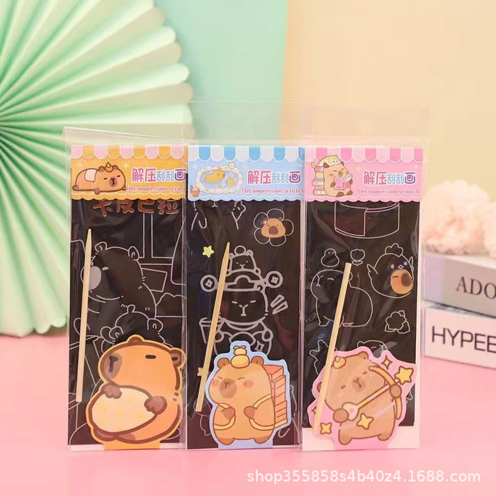 Wholesale Cartoon Decompression Scratch-Off Painting for Students  DIY Handmade Scratch-Off Book Colorful Graffiti Scratch-Off Props