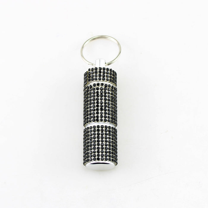 Wholesale Alloy Diamond Mini 2-section Pill Bottle Keychain JDC-KC-TouMS057