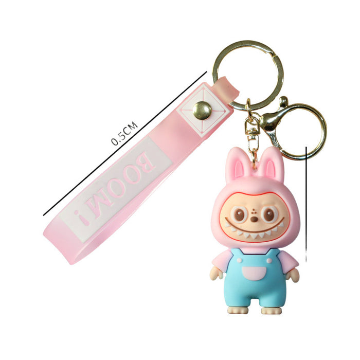 Wholesale Silicone Keychain Cute Cartoon Doll Pendant Student Schoolbag Hanging Ornaments