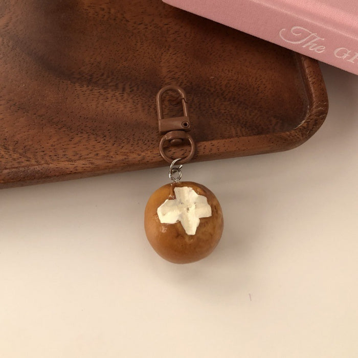 Wholesale Bagel Bread Pendant Cute Bag Decoration Pendant Versatile School Bag Keychain