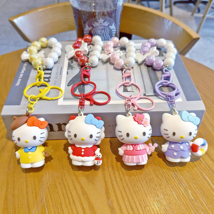 Wholesale Cute cartoon beaded keychains