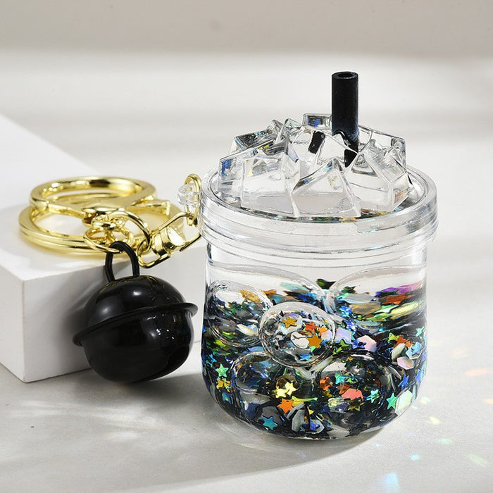 Wholesale Acrylic oil-filled pendant,  glow-in-the-dark iceberg cup keychain