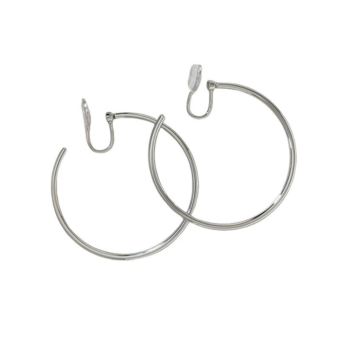Wholesale New plain ring ear clip without ear hole for women, simple and atmospheric commuting versatile high-end earrings