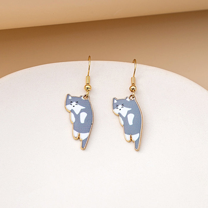 Wholesale Cute Kitten Animal Acrylic Earrings JDC-ES-MDD101