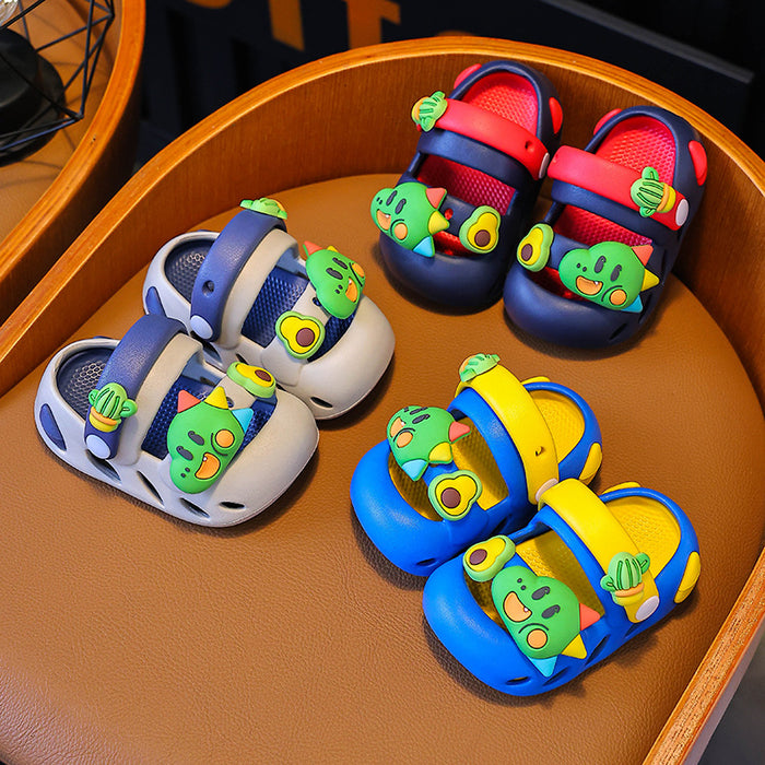 Wholesale Children's Slippers Dinosaur Cartoon Indoor Non-Slip Sandals