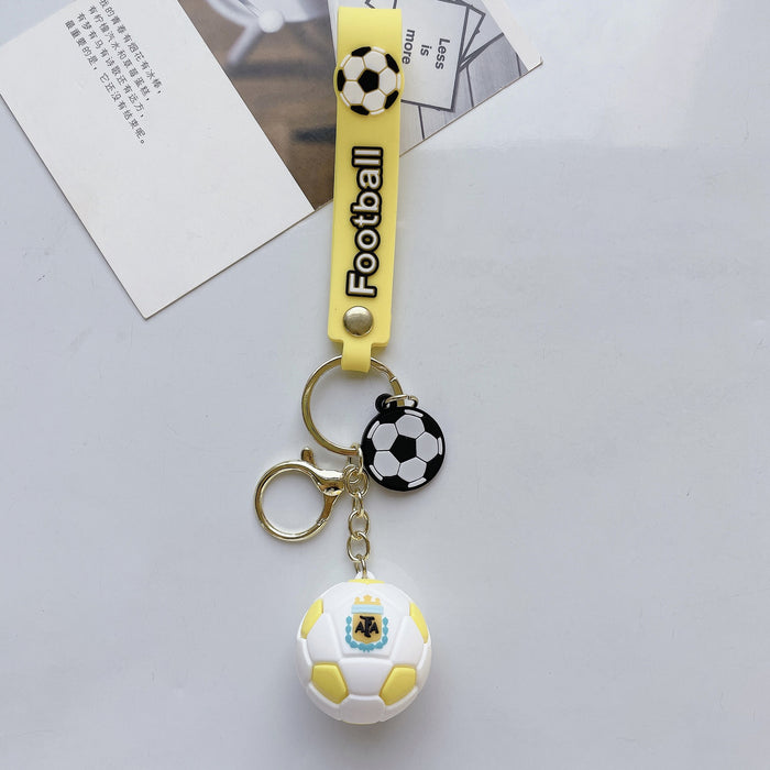 Wholesale epoxy team football keychain pendant bag car key chain accessories gift