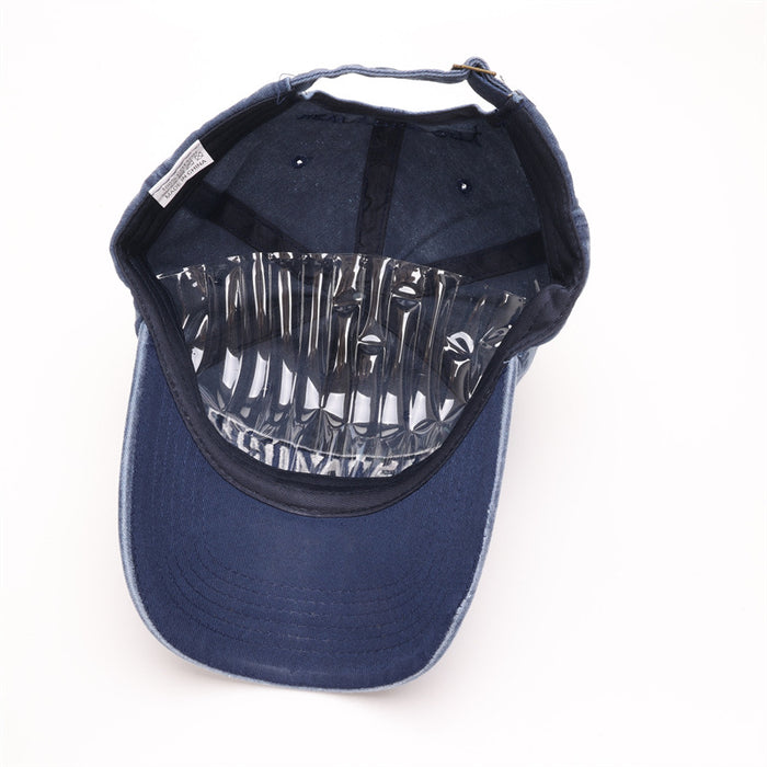 Wholesale Washed cotton hat embroidered baseball cap duckbill cap sun hat embroidered baseball sun hat